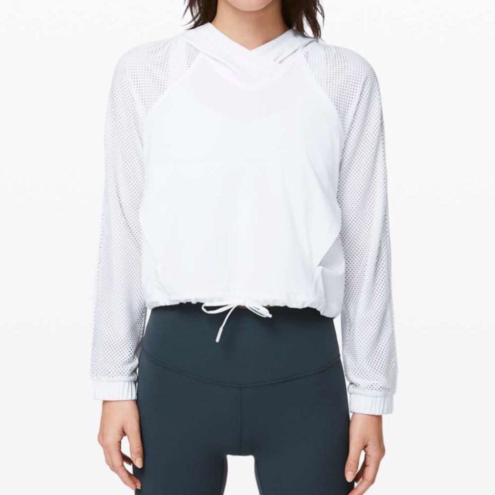 Lululemon Catch a Breeze White Mesh Hoodie